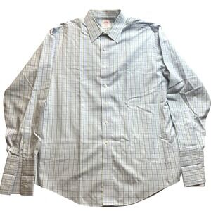 Brooks Brothers Shirt Mens 16 1/2 - 36 Plaid Preppy Academia Career Office